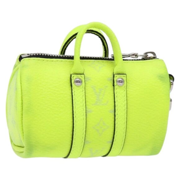 LOUIS VUITTON Taigalama Porte Cles Mini Keepall Charm Yellow - Picture 1 of 16